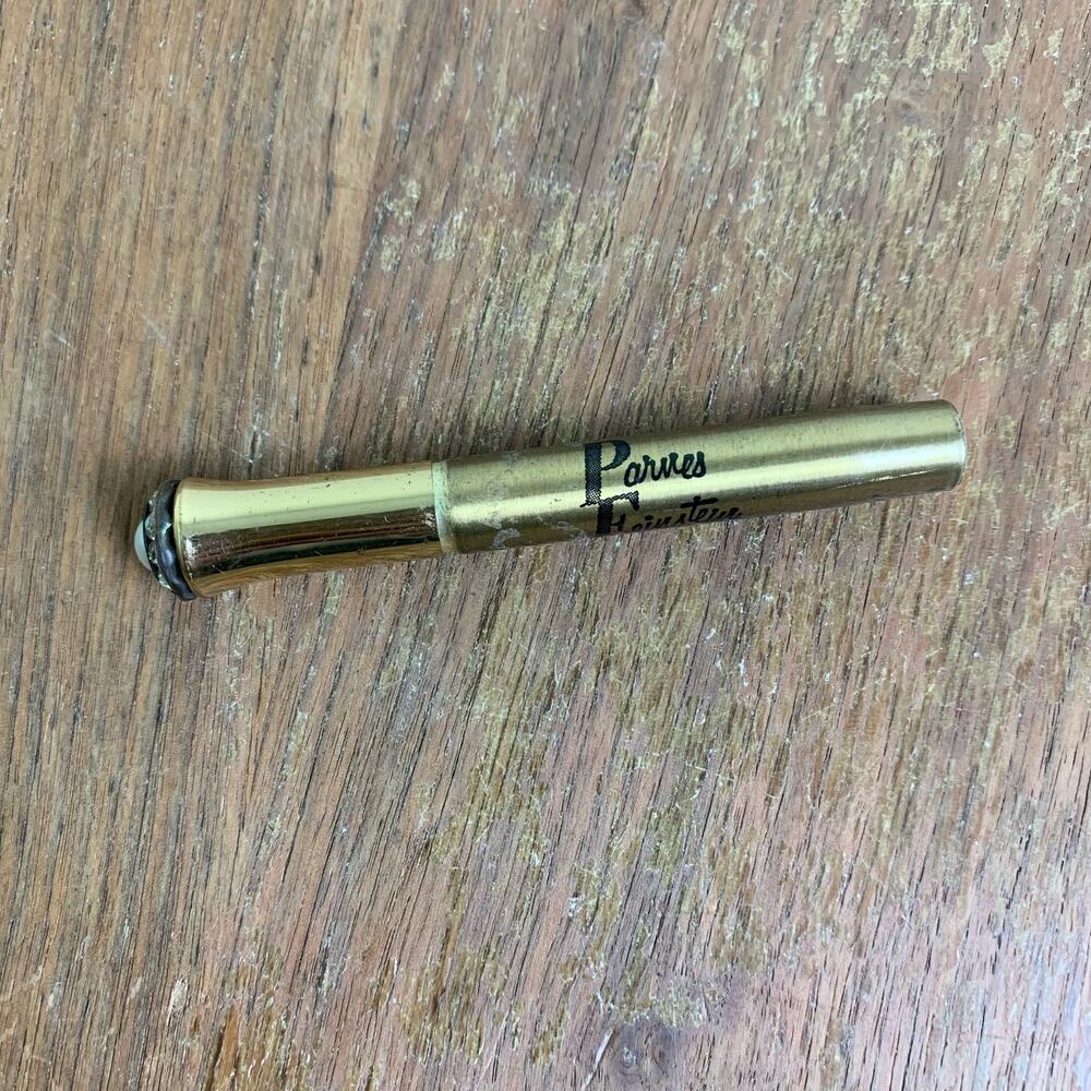 Vintage Parnes Feinstein Brass Pearl Rhinestone Cherry Spice Perfume Pen EMPTY‎